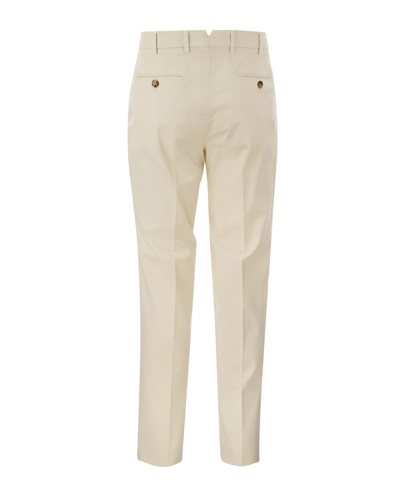 Italian Fit Cotton Gabardine Trousers - 2