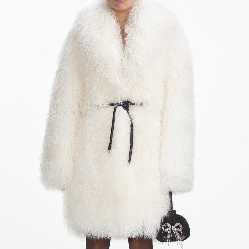 Cream Shearling Coat 5