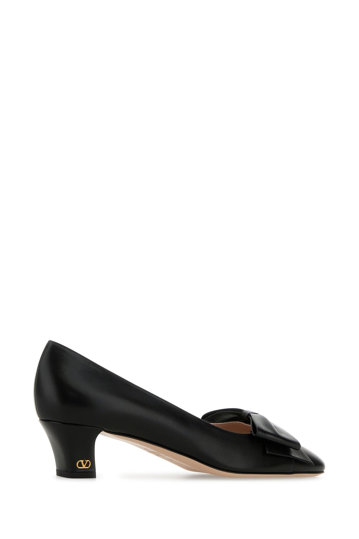 Black leather Bowow pumps - 3