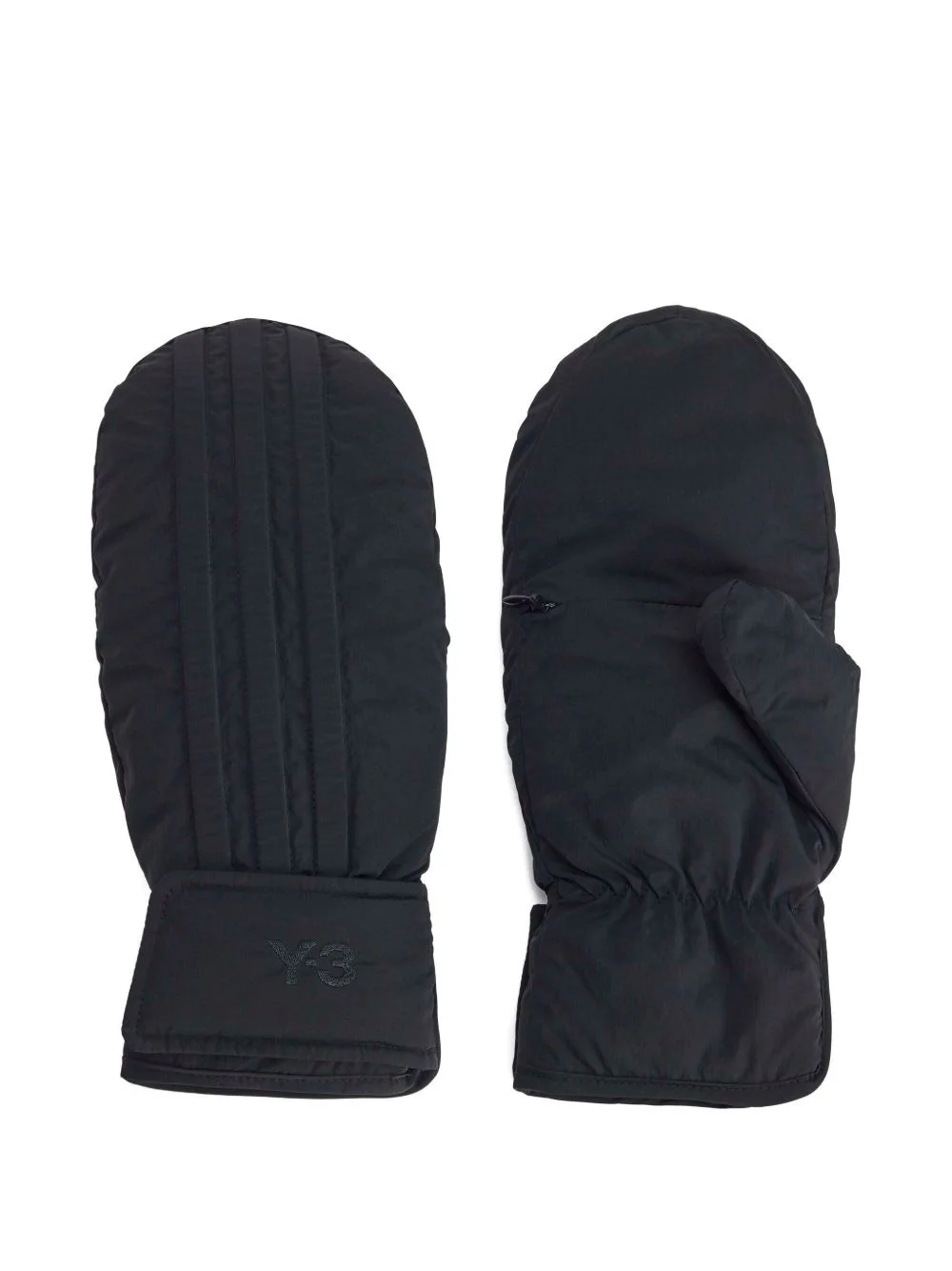 logo-embroidered gloves - 1