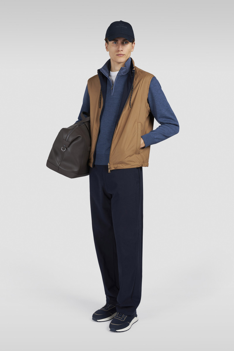 Paul & Shark HALF-ZIP SWEATER IN SOFT COOL TOUCH WOOL WITH TYPHOON® RE-4X4 STRETCH DETAILS outlook