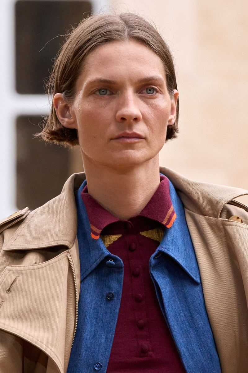 Zorya Knit Long Sleeve Polo In Merlot Multi Cashmere Silk 3