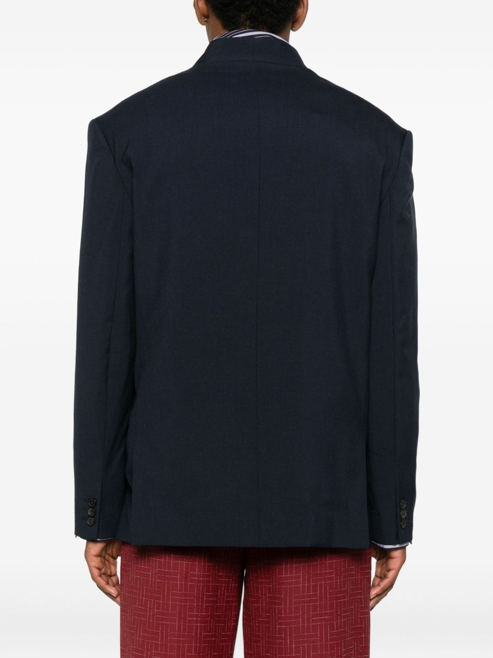 asymmetric double-breasted jacket - 4