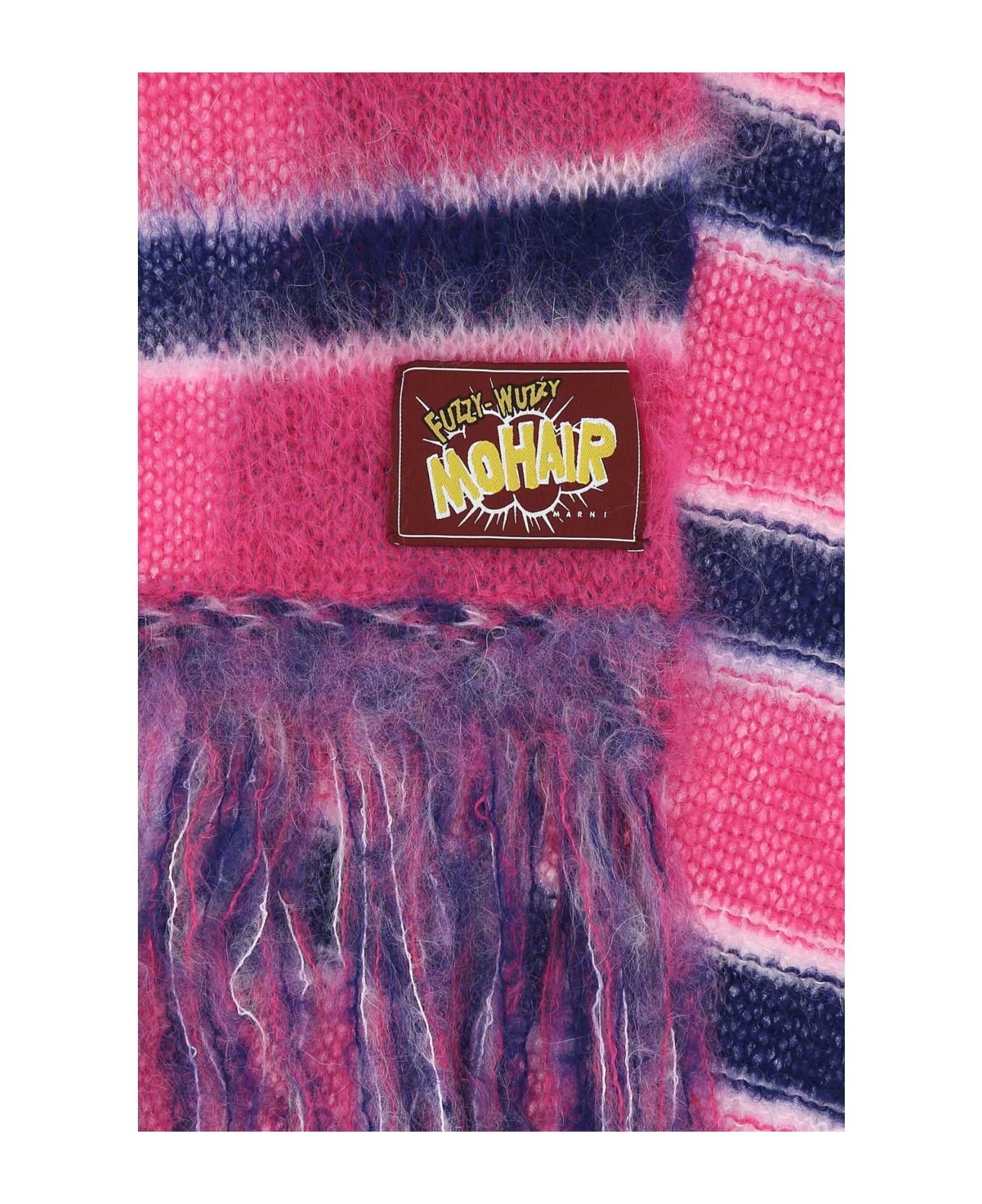 Embroidered Mohair Blend Scarf - 2