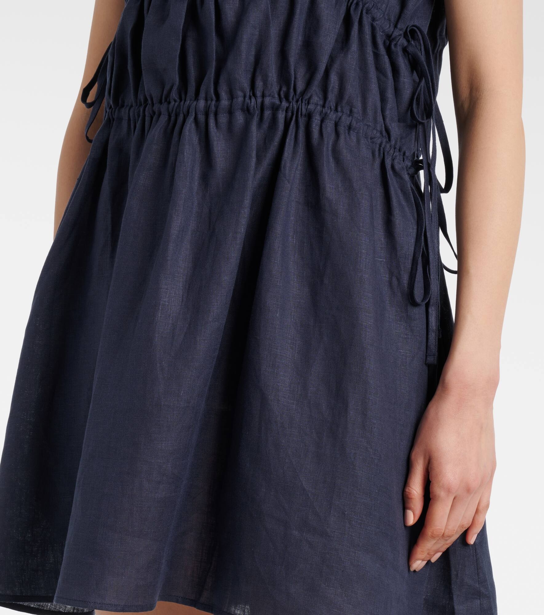 Como gathered linen minidress - 5
