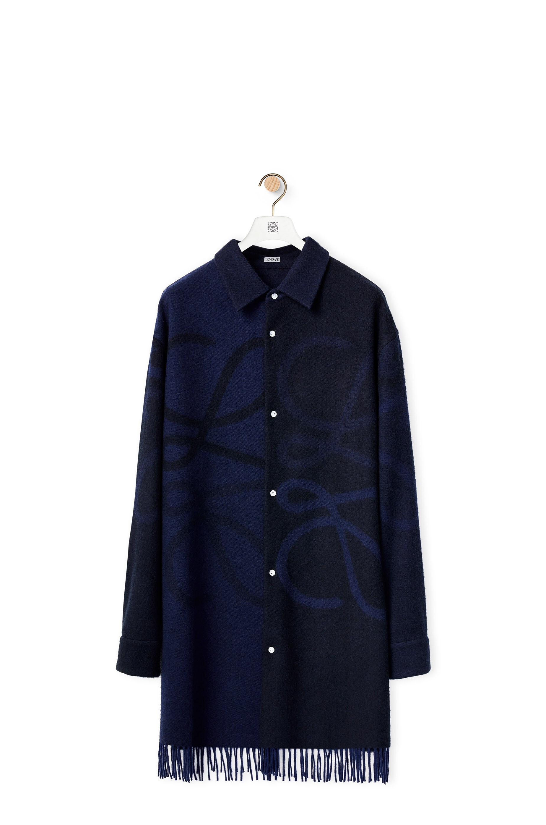 Anagram blanket shirt in wool and cashmere - 1