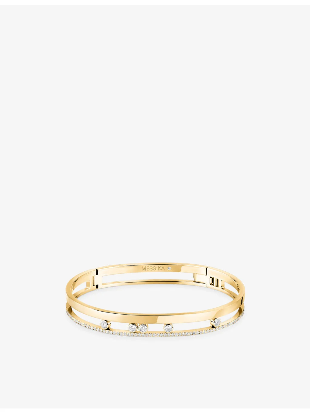 Move Romane 18ct Gold And 0.69ct Diamond Bangle Bracelet - 1