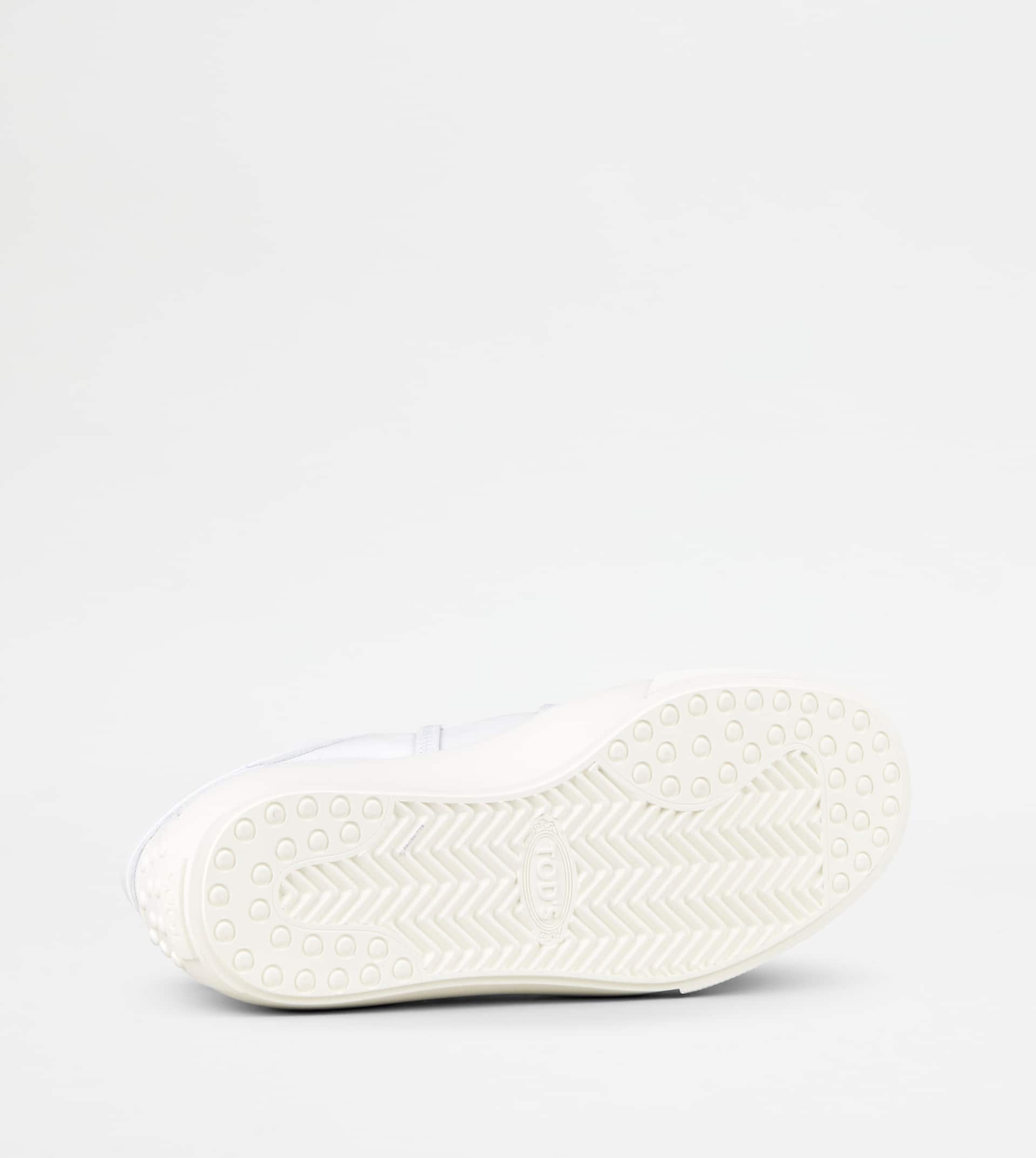 SNEAKERS IN LEATHER - WHITE - 4