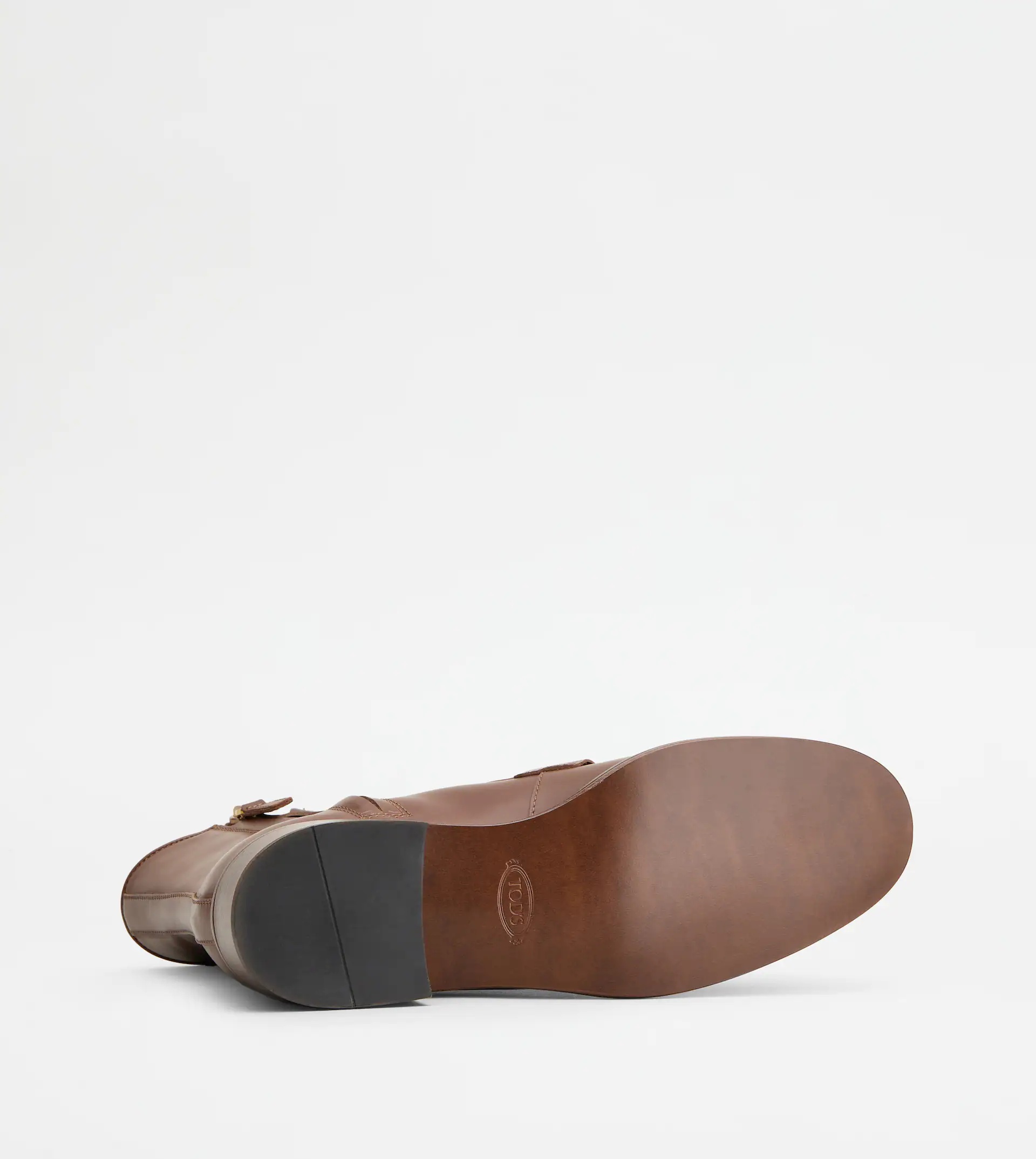 ANKLE BOOTS IN LEATHER - BROWN - 5
