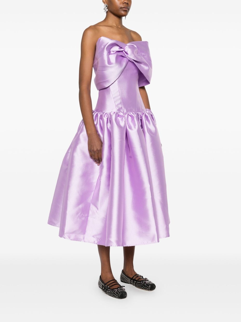 bow-detail gown - 3