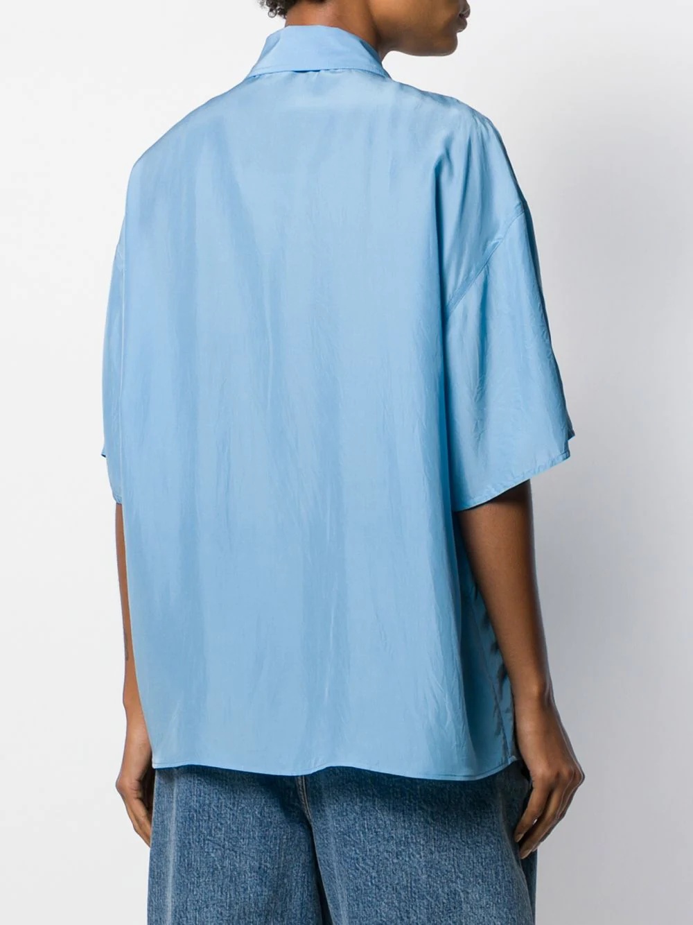 oversized button-panel shirt - 4