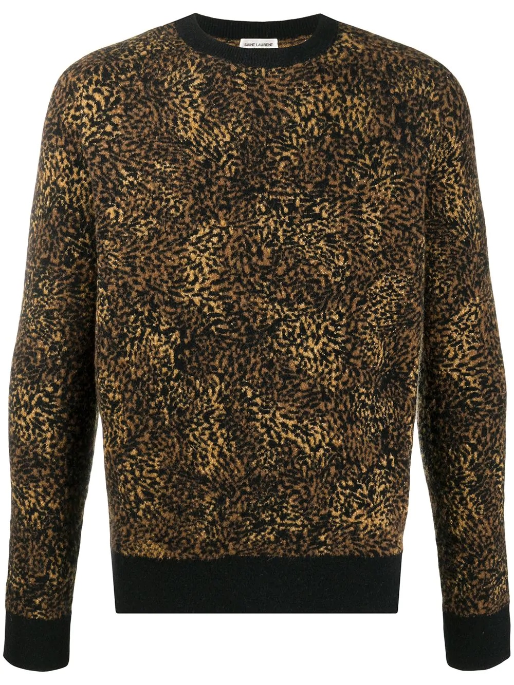 leopard jacquard jumper - 1