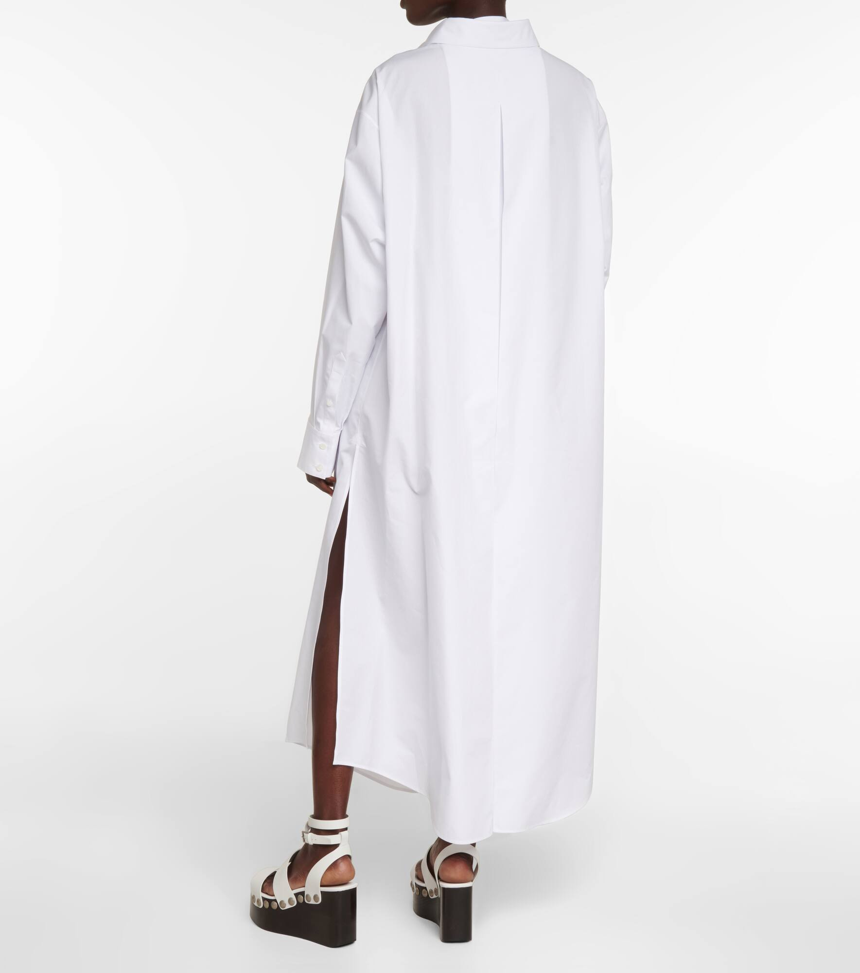 Cotton poplin shirt dress - 3