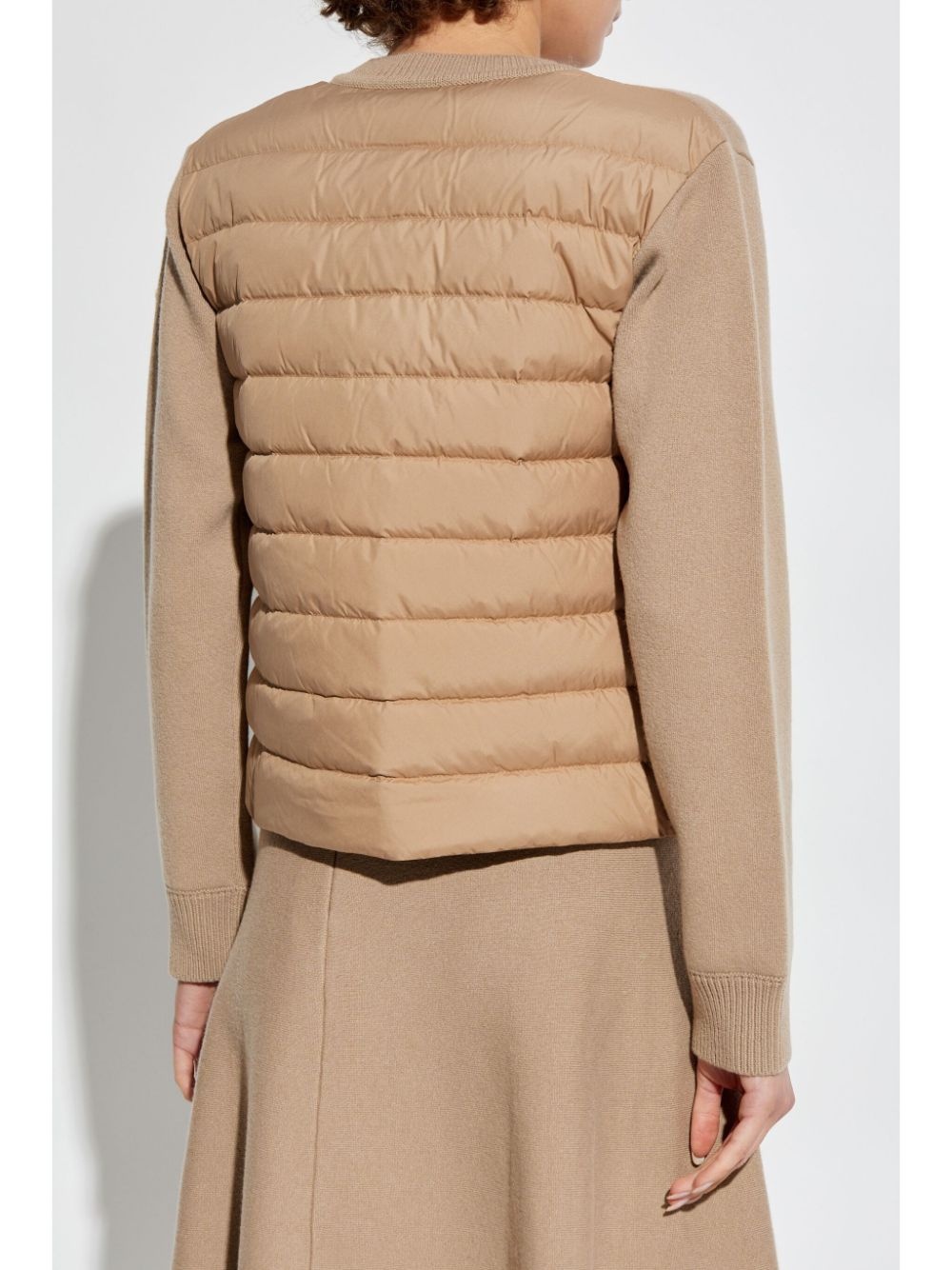 padded wool cardigan - 4