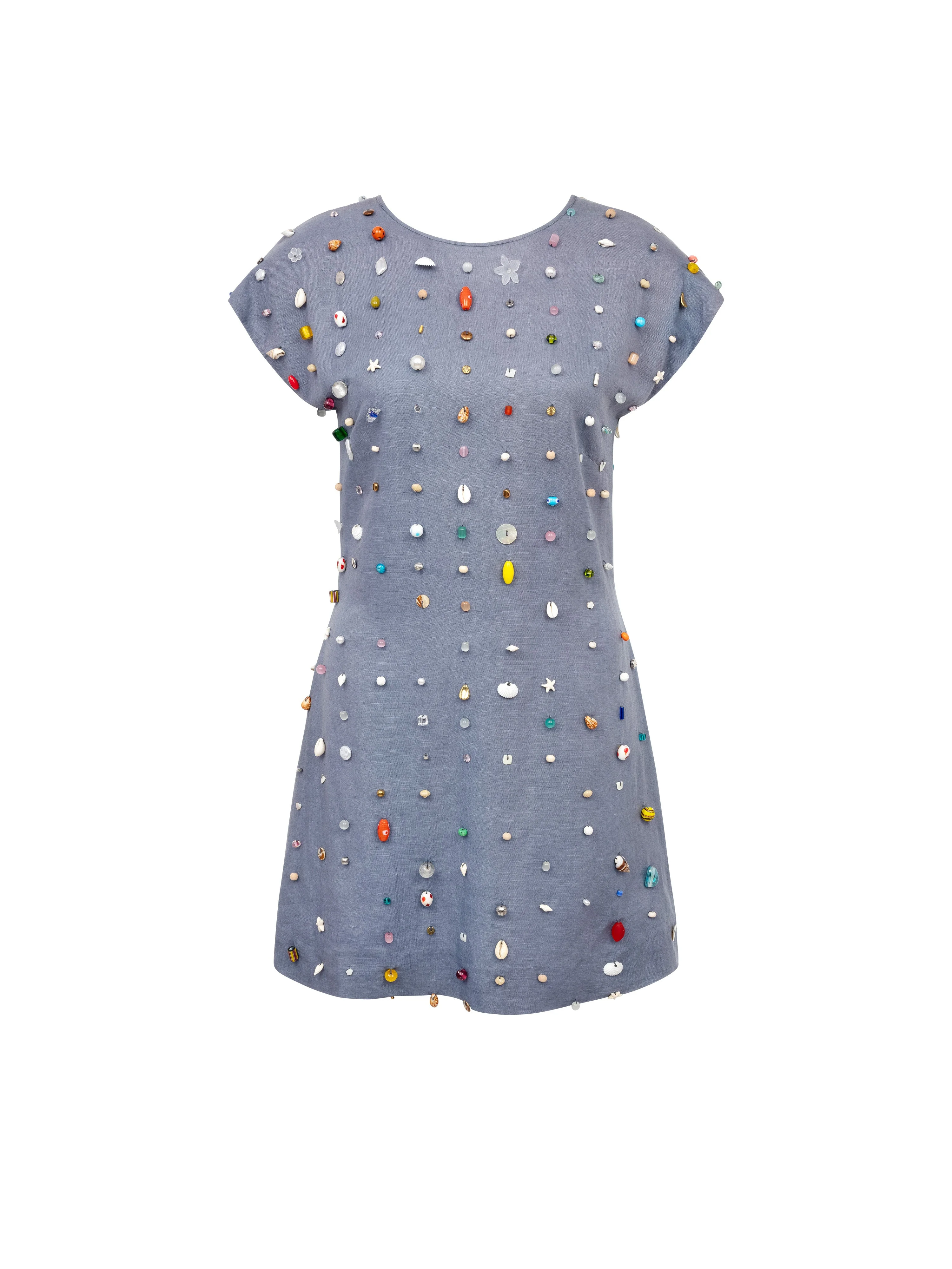 Short Dress Anne Embroidered - 1