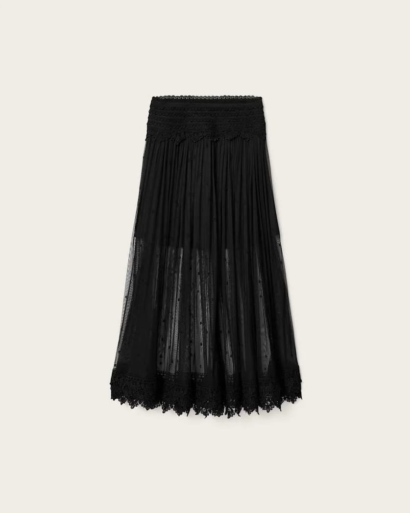 TRIXIE LACE MIDI SKIRT - 1