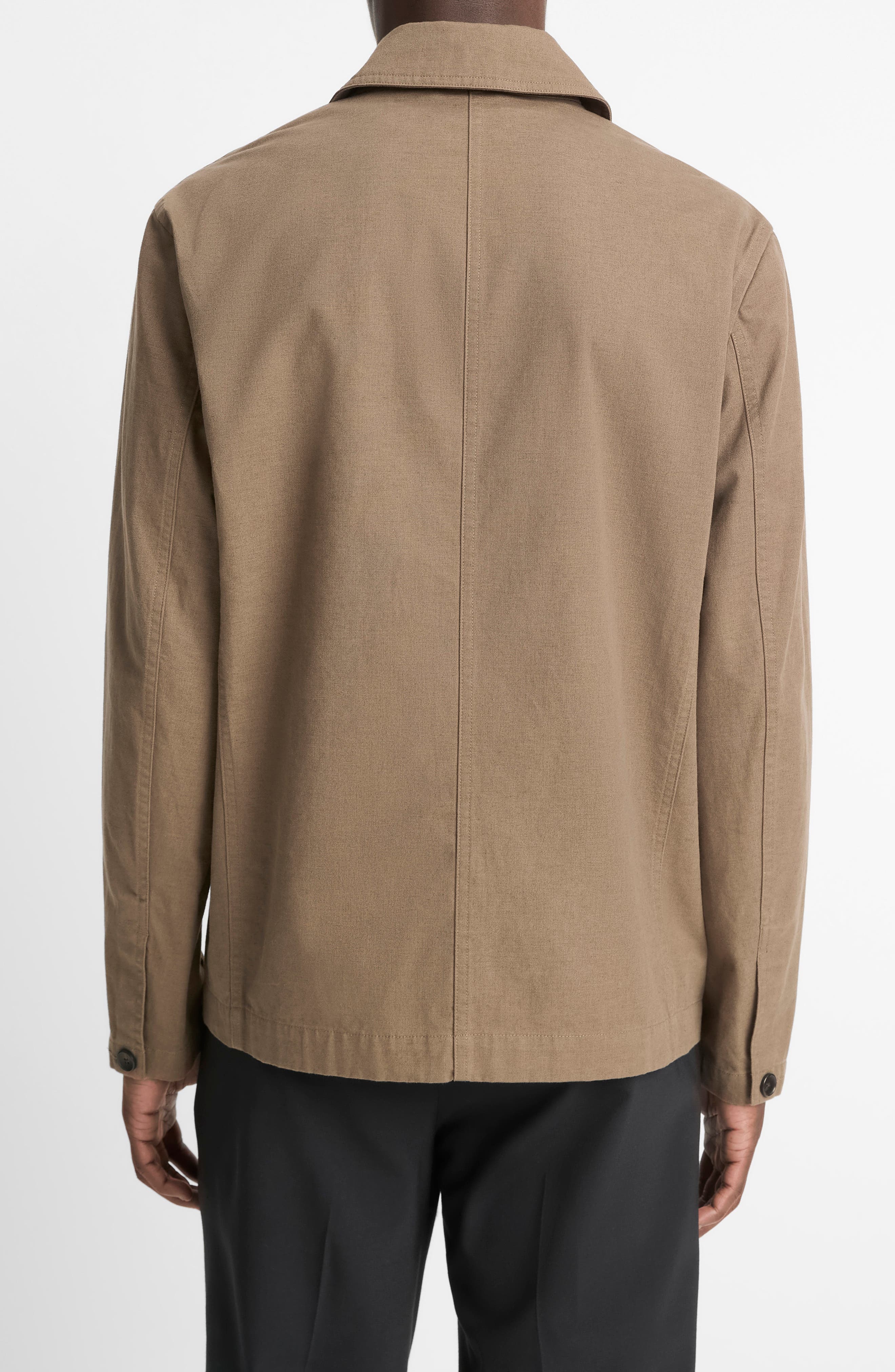 Vince Cotton & Linen Chore Jacket in Shroom at Nordstrom - 2
