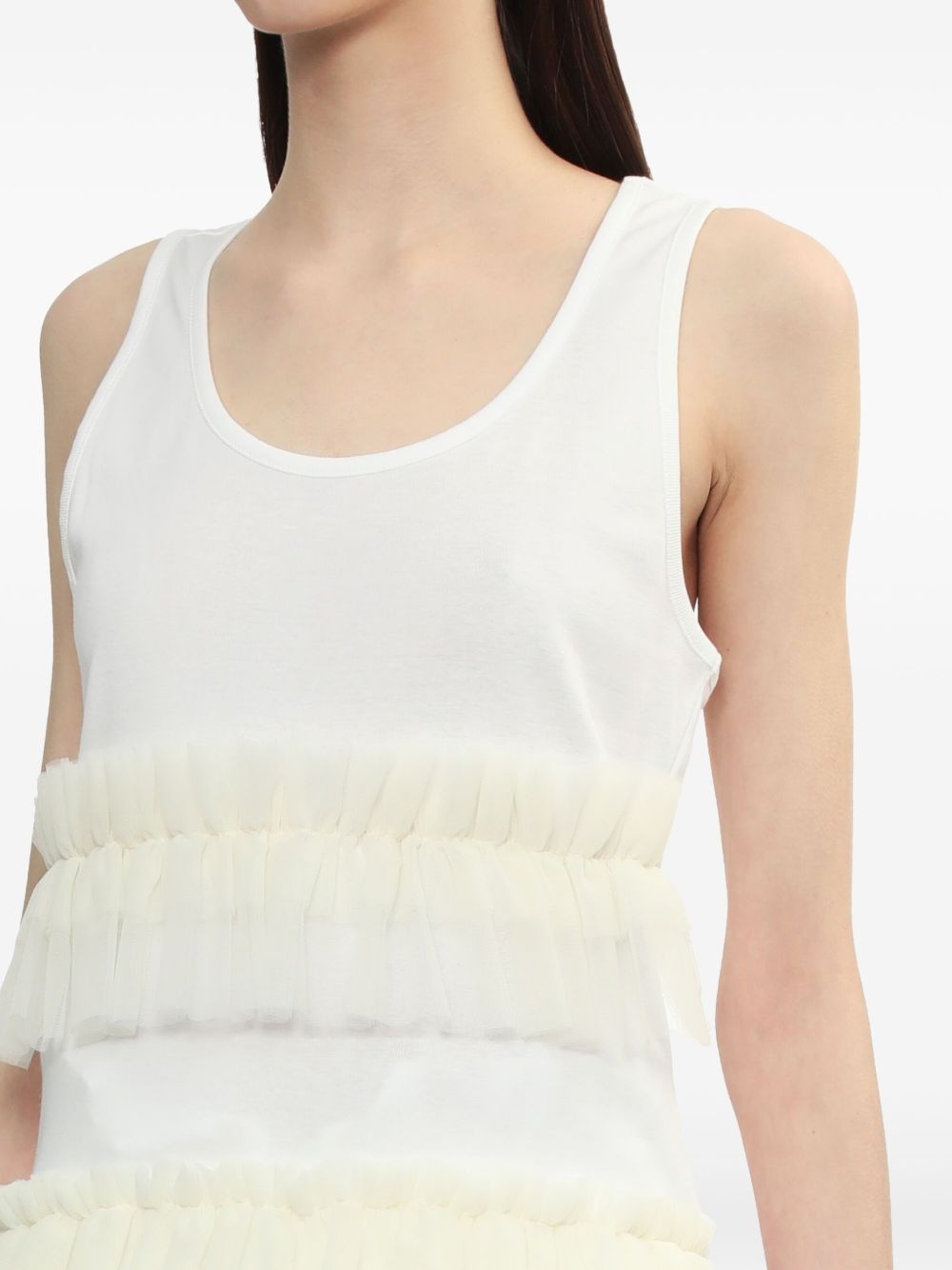 ruflled detailing tank top - 5