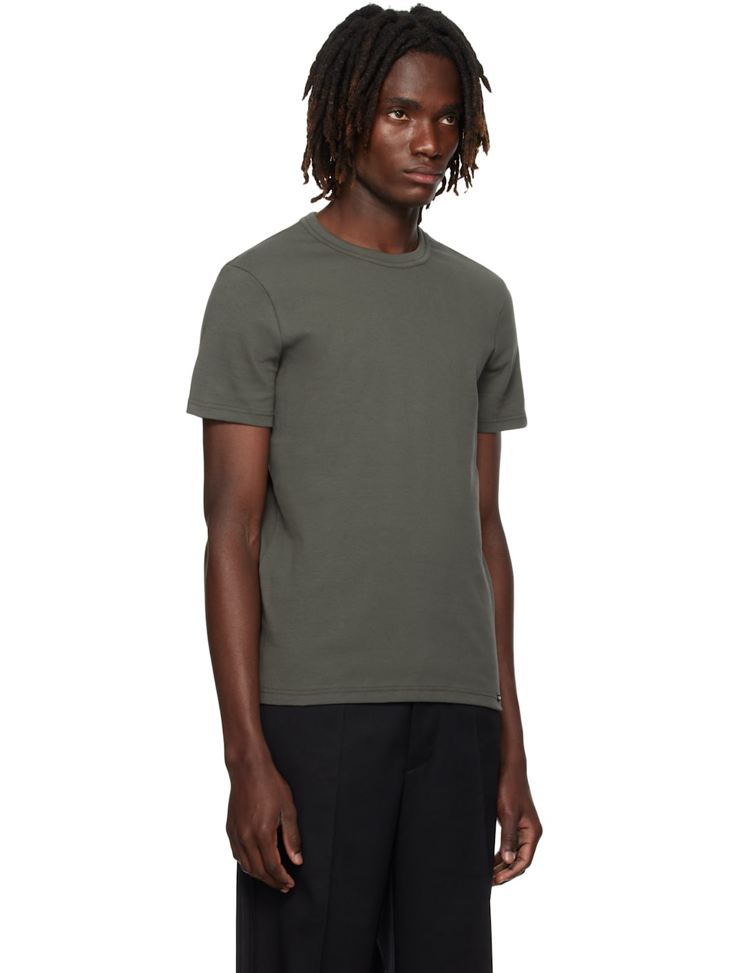 Green Cotton Crewneck T-shirt - 2
