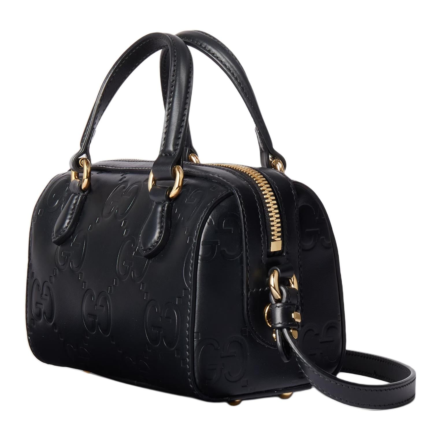 (WMNS) Gucci GG Super Mini Top Handle Bag 'Black' 790130-AADLO-1000 - 2