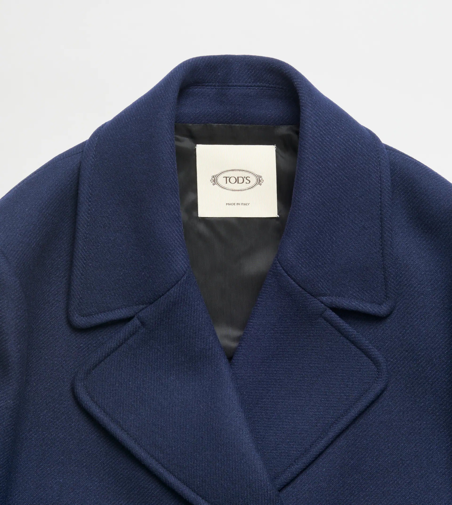 WOOL BLEND PEACOAT - BLUE - 6