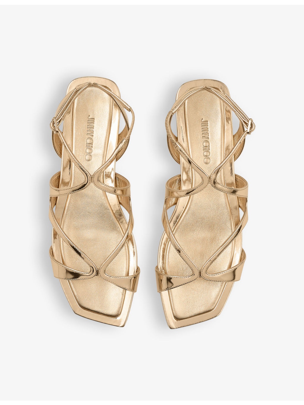 Ayla liquid-gold leather sandals - 2