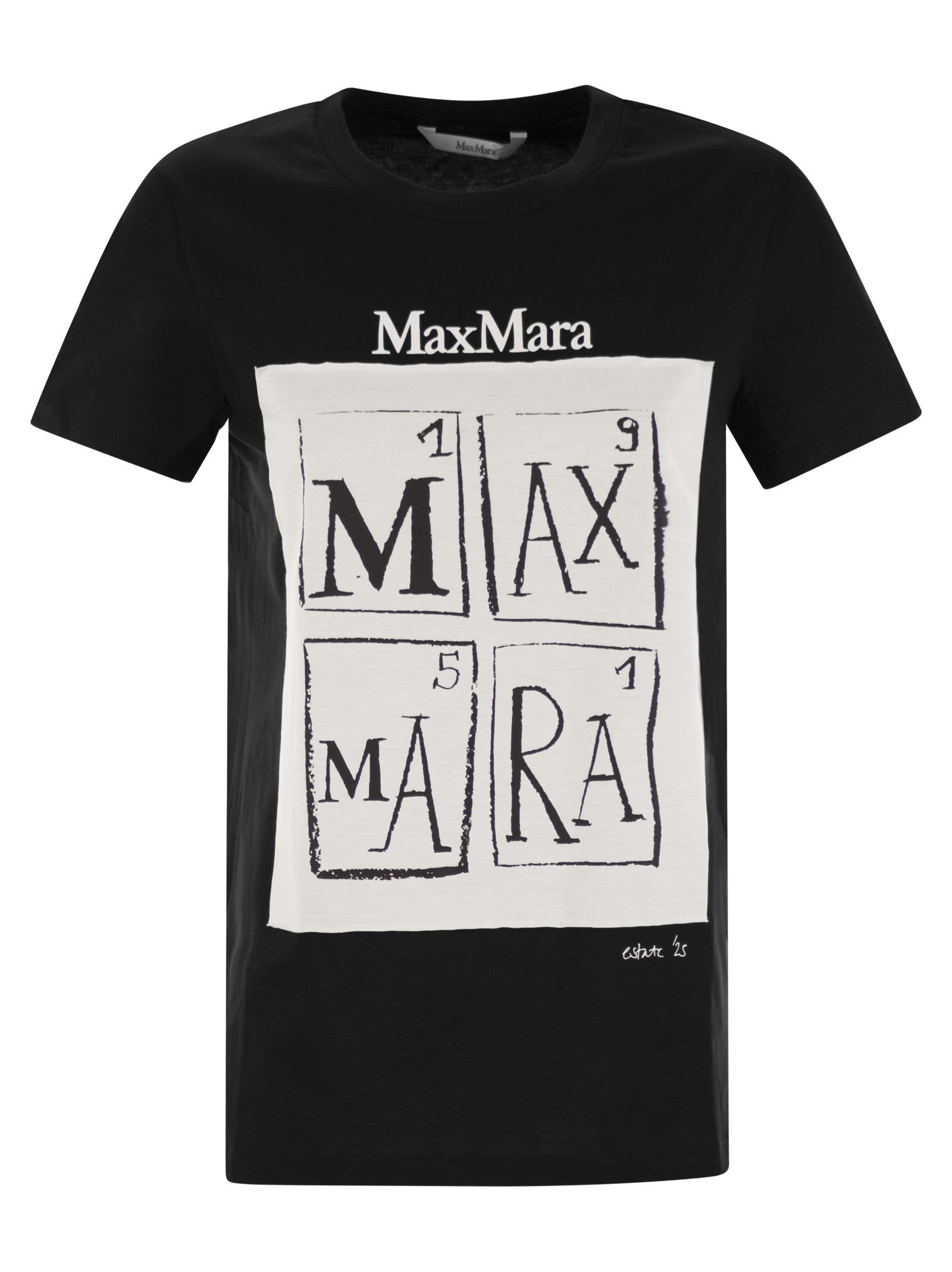 Maxmara Women Colibri - Cotton T-Shirt With Front Print - 1