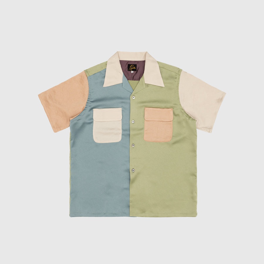 NEEDLES POLY SATEEN S/S CLASSIC SHIRT | REVERSIBLE