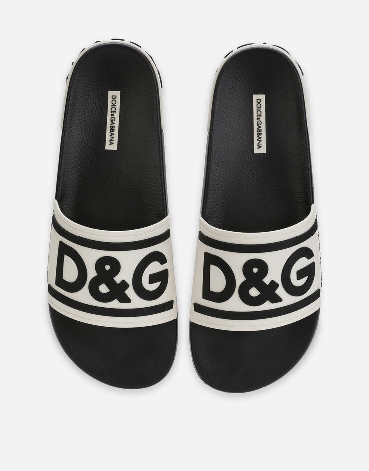 Rubber beachwear sliders with DG logo - 4