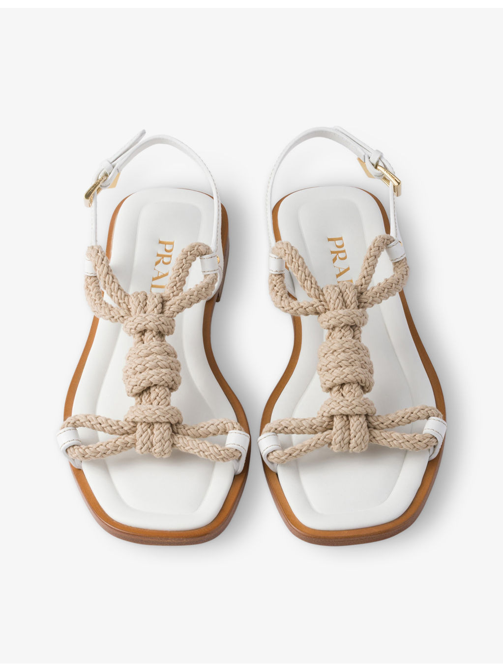 Flat Leather and Cord Sandals - 2