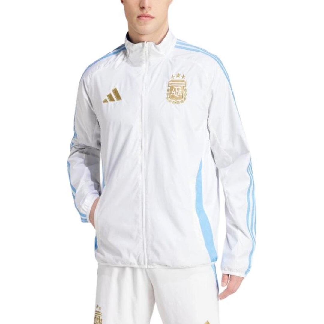 adidas Argentina Anthem Jacket Asia Sizing 'White Blue' IW0219 - 3