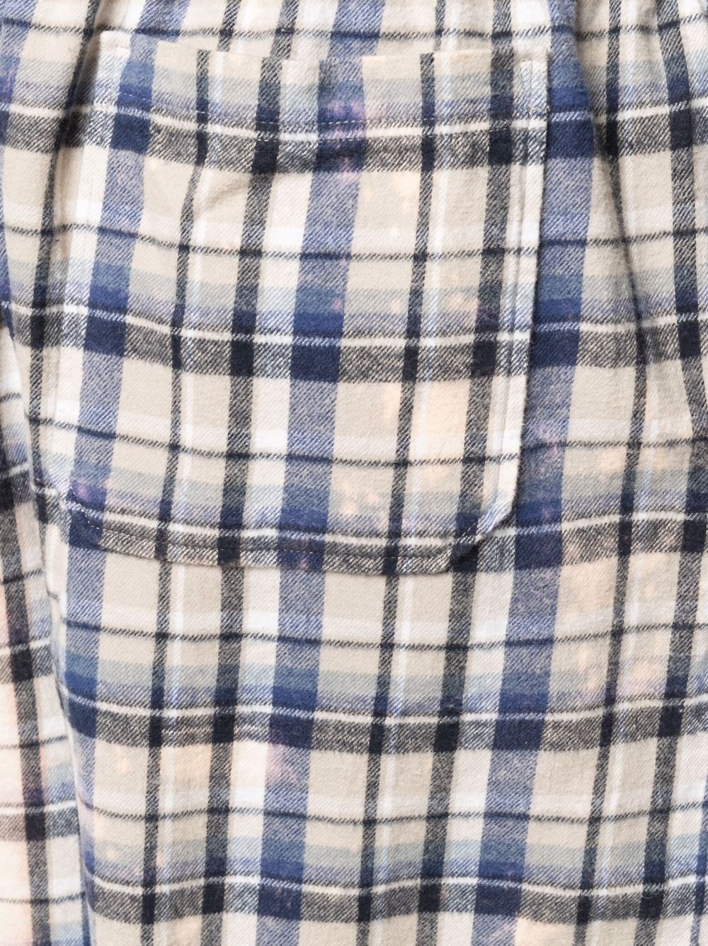 checked flannel basketball shorts - 6