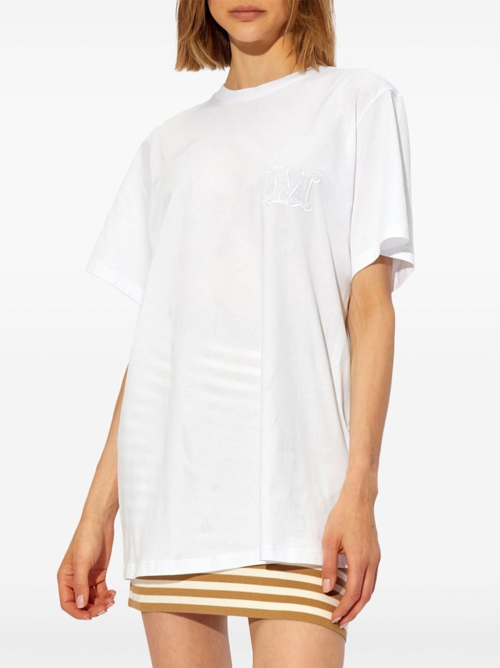 monogram-embroidered cotton T-shirt - 3
