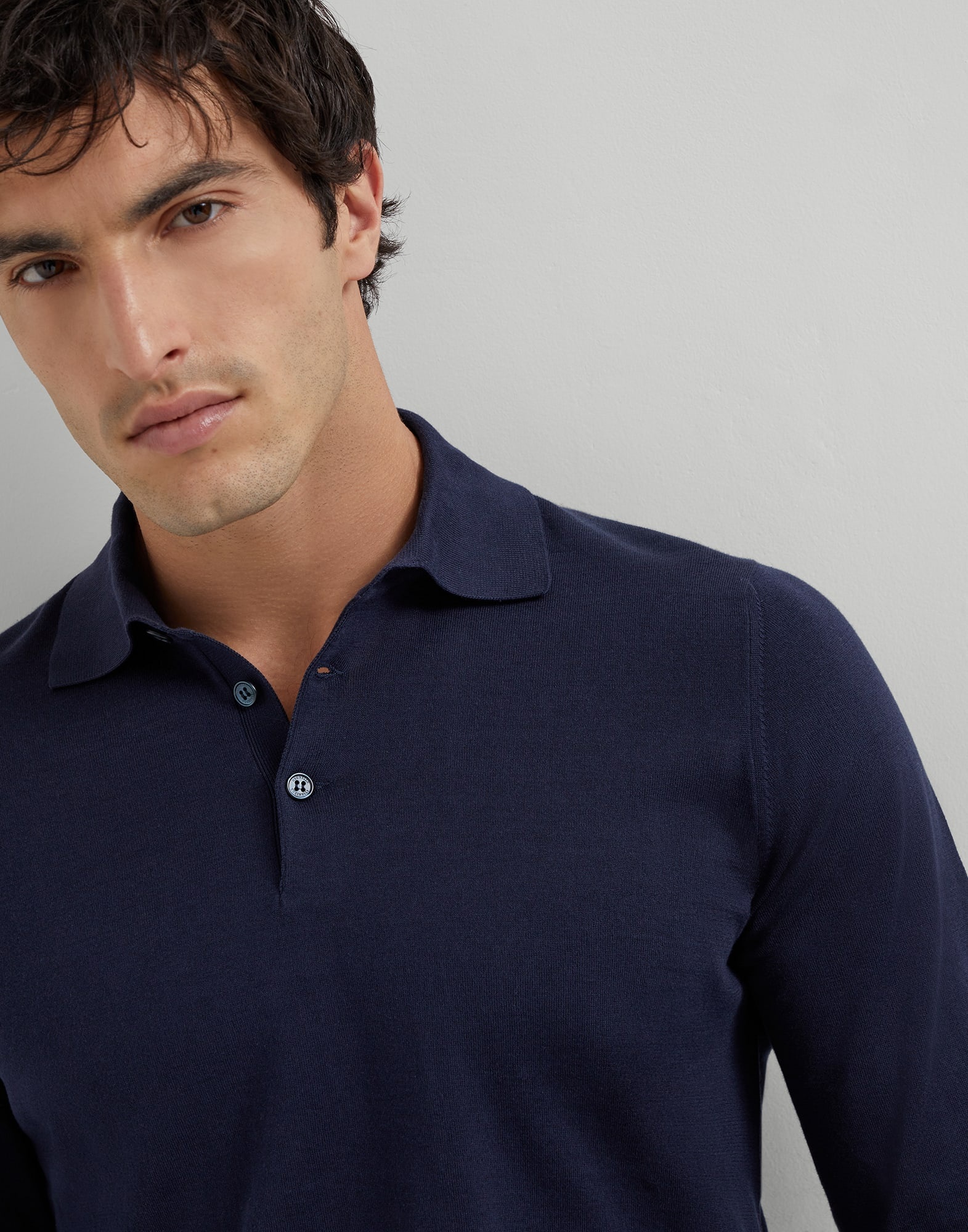 Cotton lightweight knit polo shirt - 3