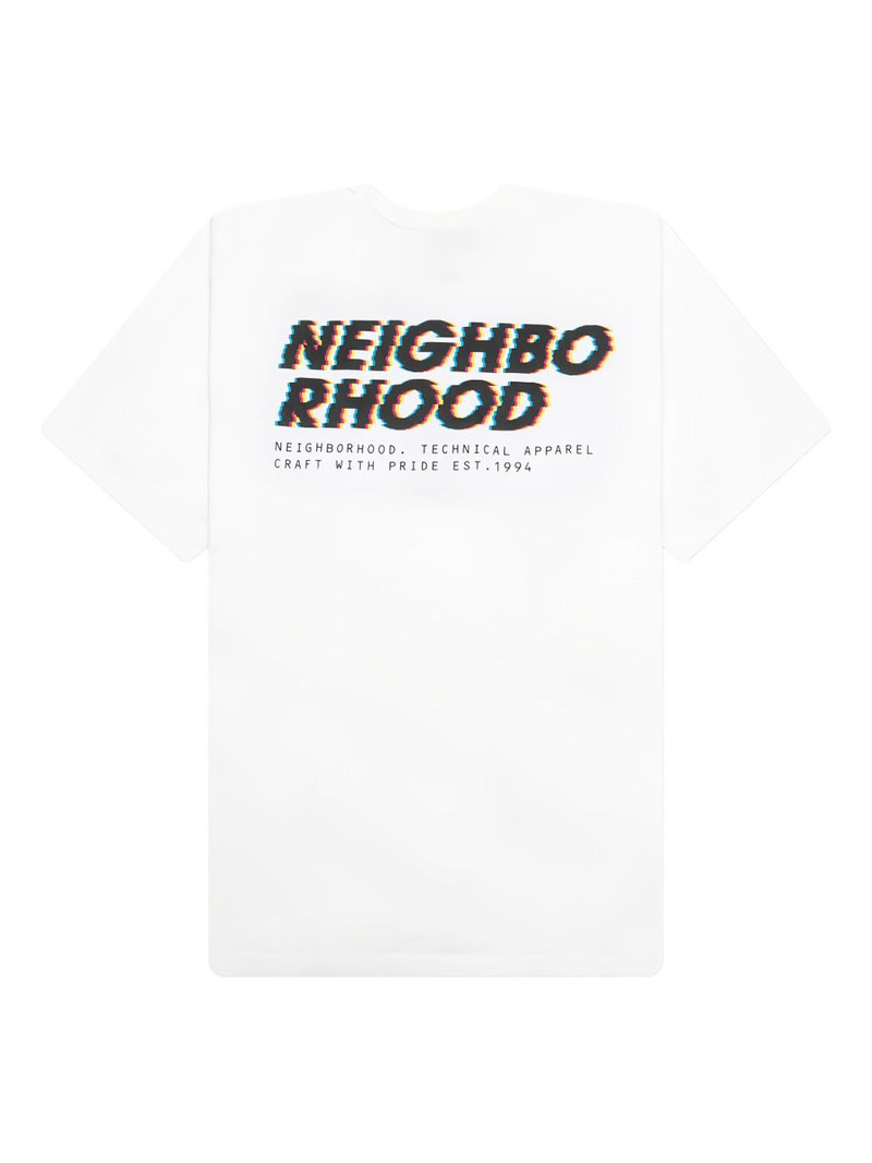 NEIGHBORHOOD glitch-print T-shirt outlook