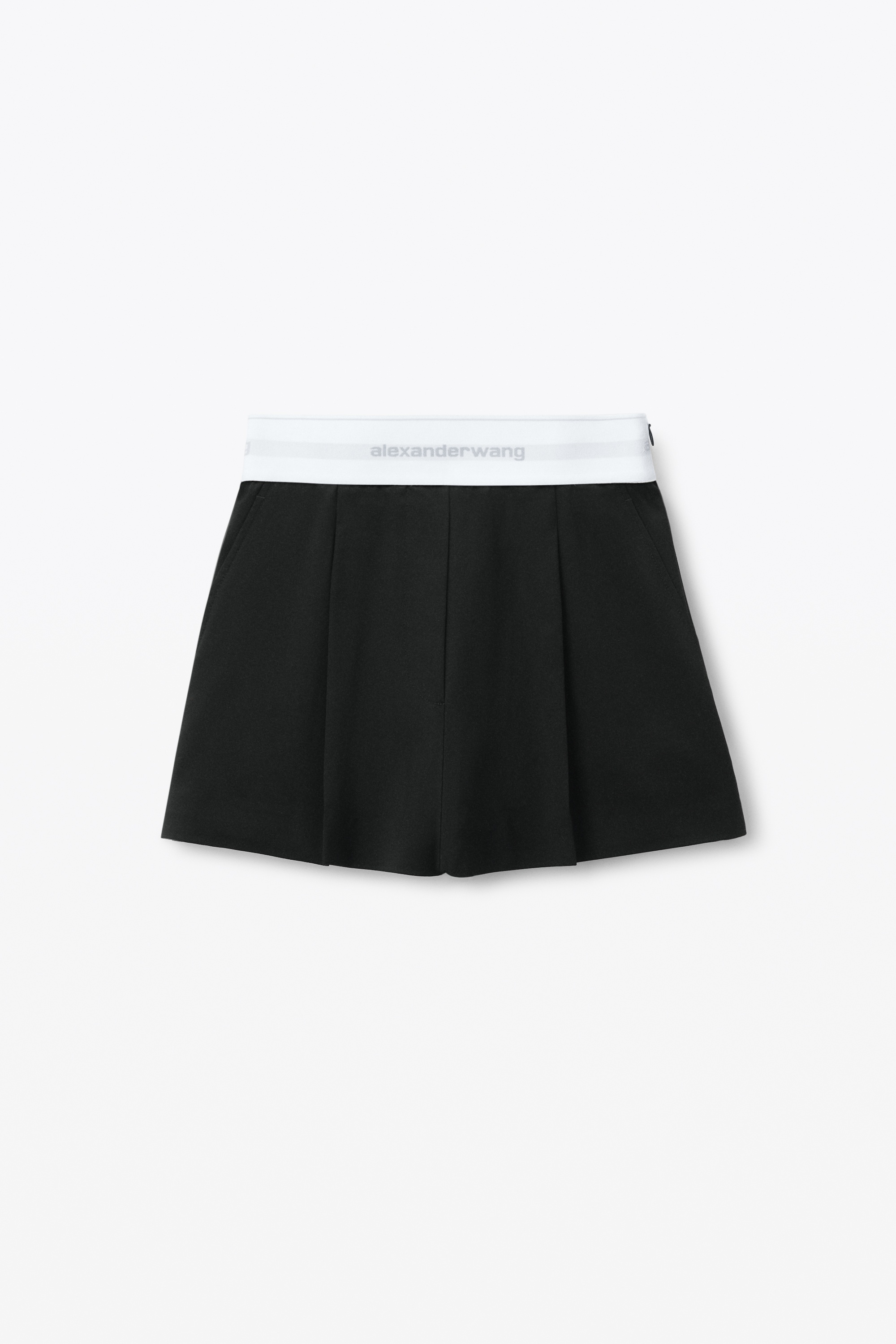 High-Waist Pleated Short with Logo Elastic - 1