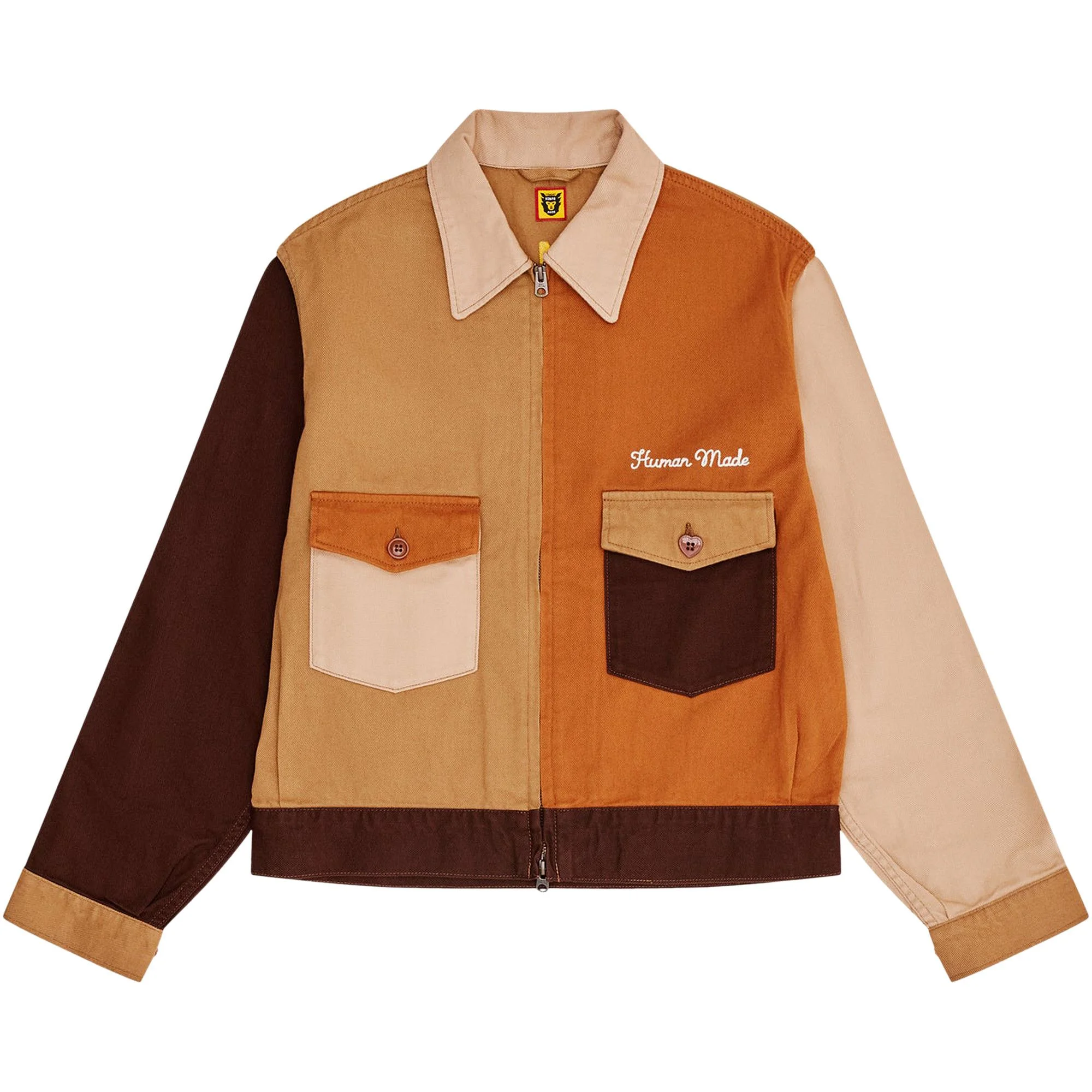 Human Made Zip-Up Work Jacket 'Brown' - 1