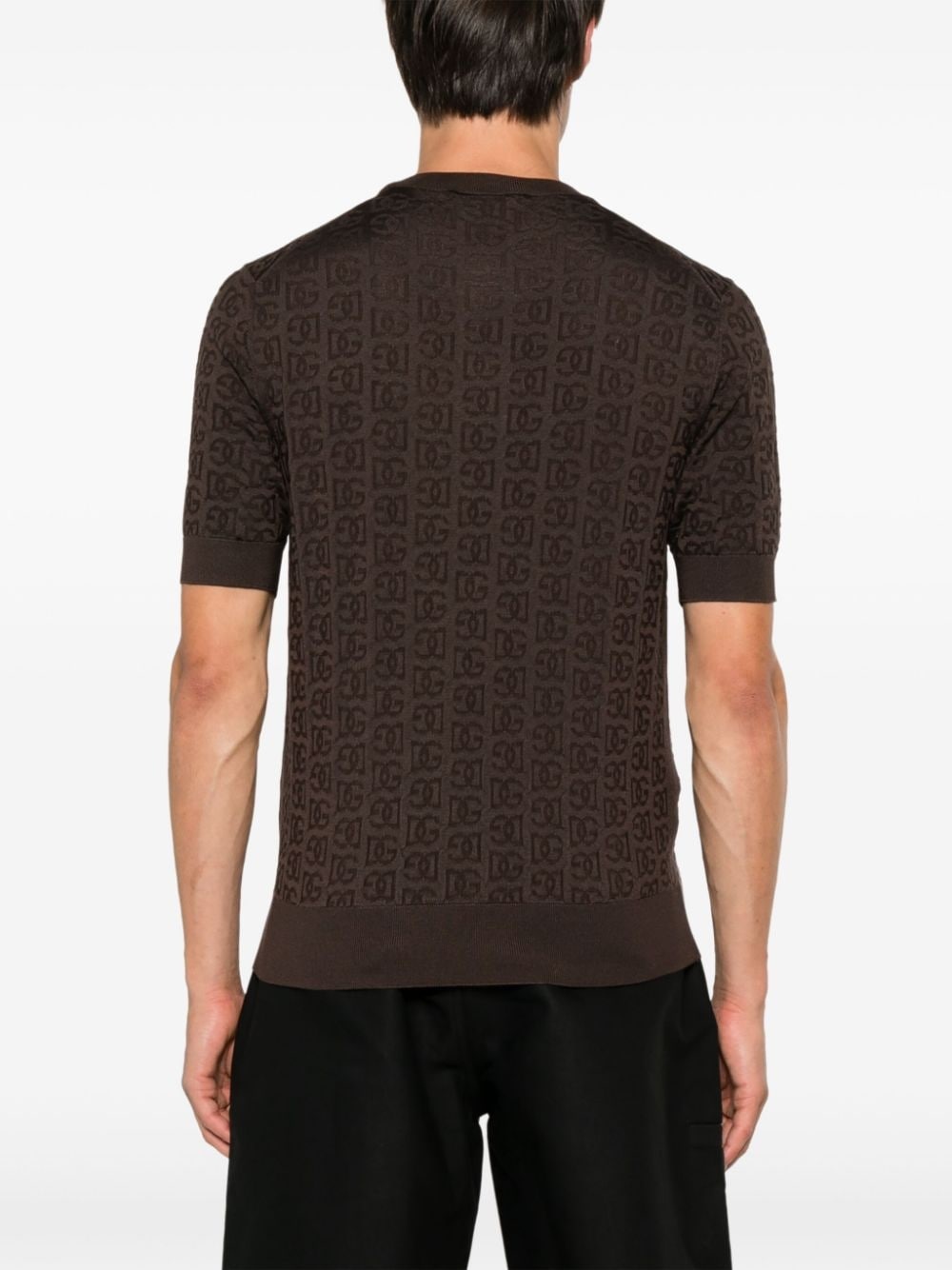 monogram-jacquard T-shirt - 4