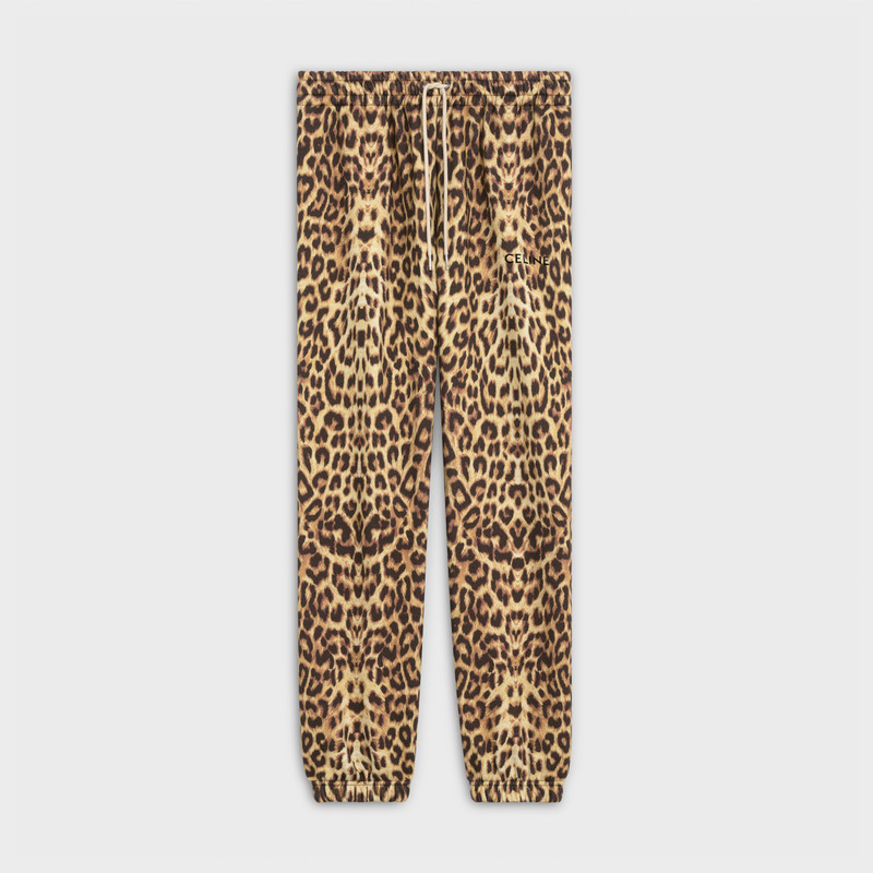 CELINE-EMBROIDERED TRACK PANTS IN COTTON WITH PRINT 1