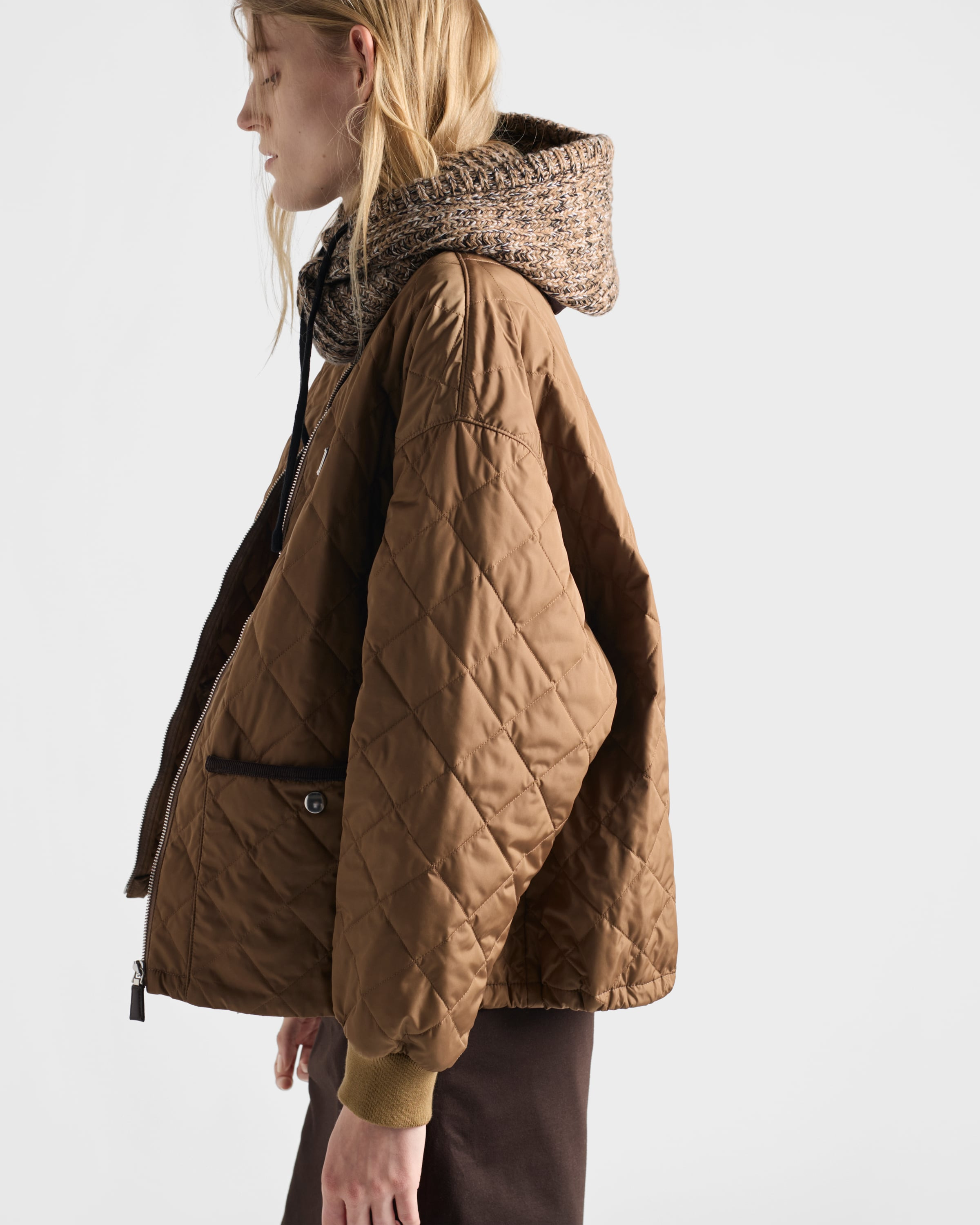 Mélange knit hood - 4