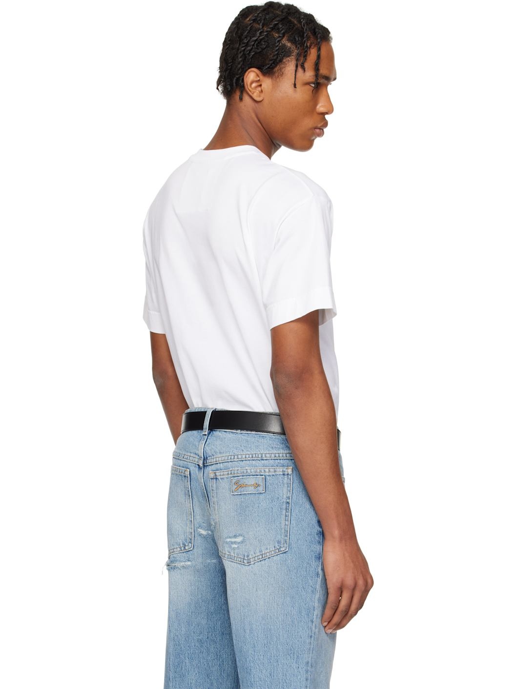 White 'HG' Embroidery T-shirt - 3