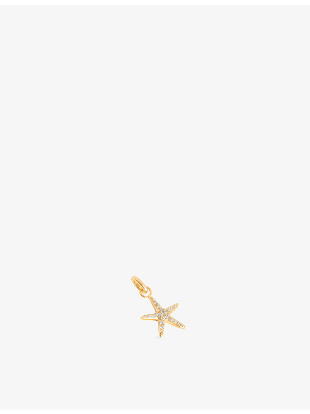 Starfish 18ct Gold-Plated Sterling-Silver and Cubic Zirconia Clip Charm - 1