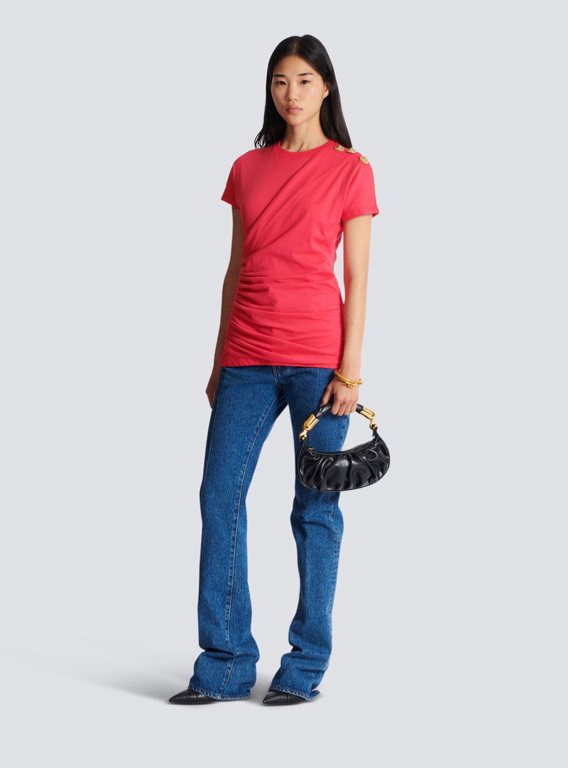 Balmain Draped T-shirt with buttons outlook