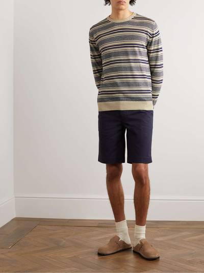 Aspesi Slim-Fit Striped Linen and Cotton-Blend Sweater outlook