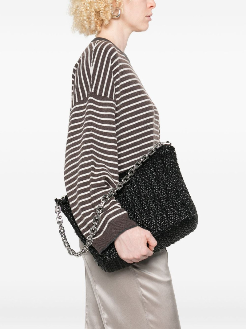 EMPORIO ARMANI chain-strap woven shouler bag outlook