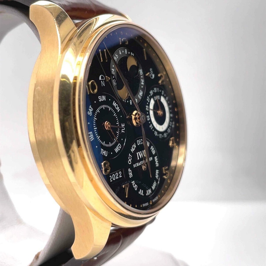 Pre-owned IWC Portuguese Perpetual Calendar Black Dial Men's Watch IW502119 - 4