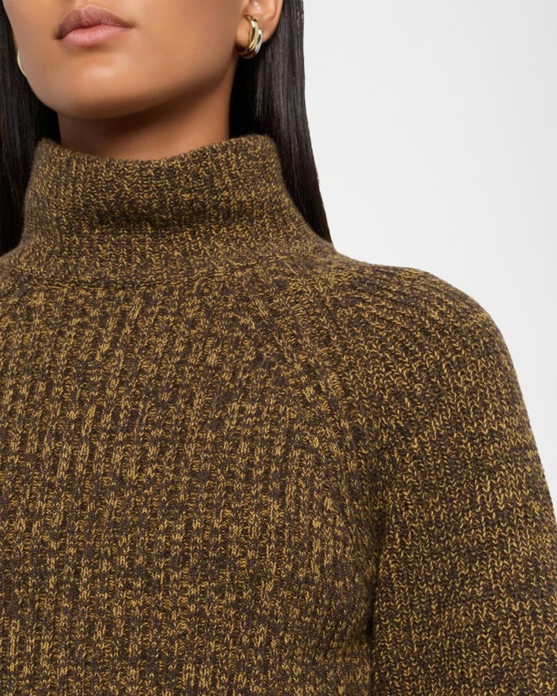 Elba Turtleneck Rib Knit Wool Sweater 5