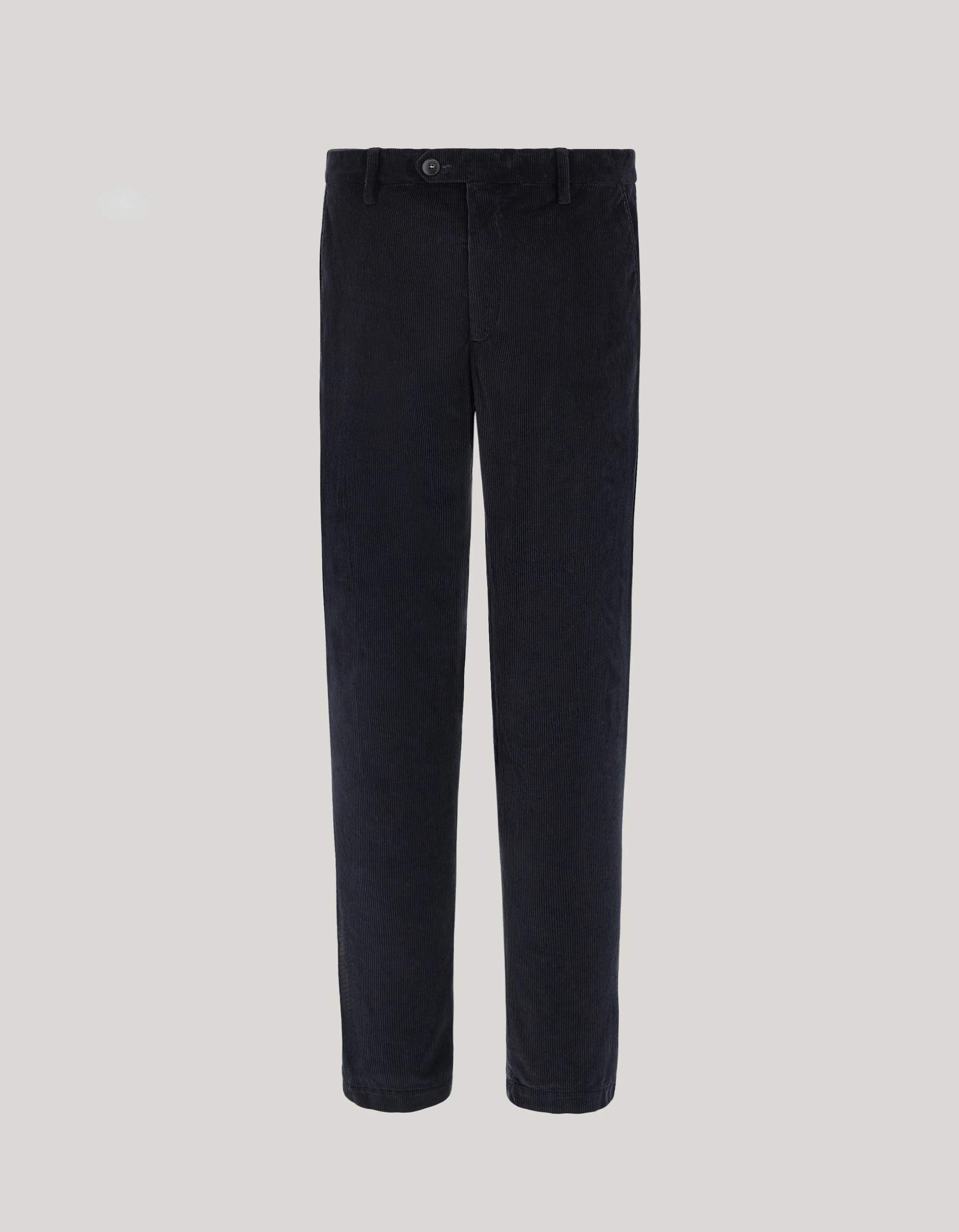 NAVY BLUE COMFORT COTTON VELVET REGULAR-FIT CHINOS - 1