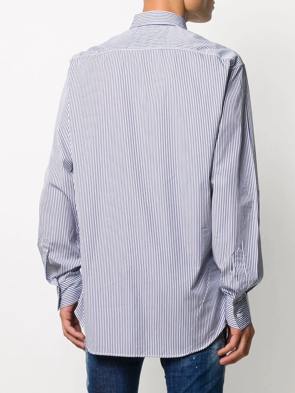 striped button-down shirt - 4