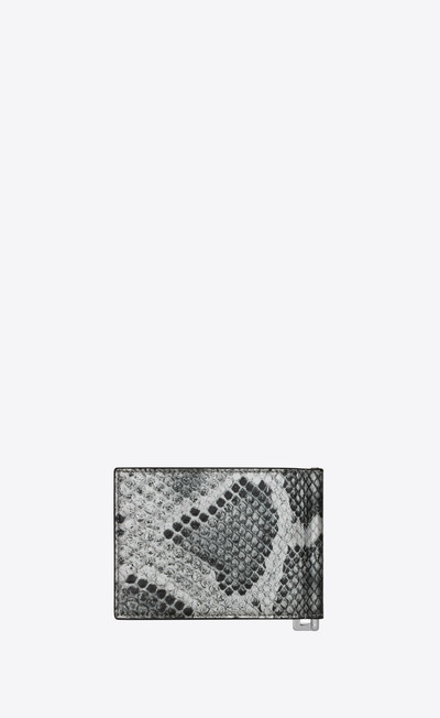 SAINT LAURENT bill clip wallet in python outlook